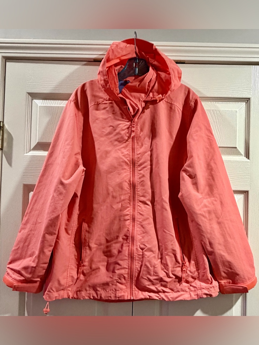 Land's End Women’s Salmon Rain Jacket Windbreaker Size Large